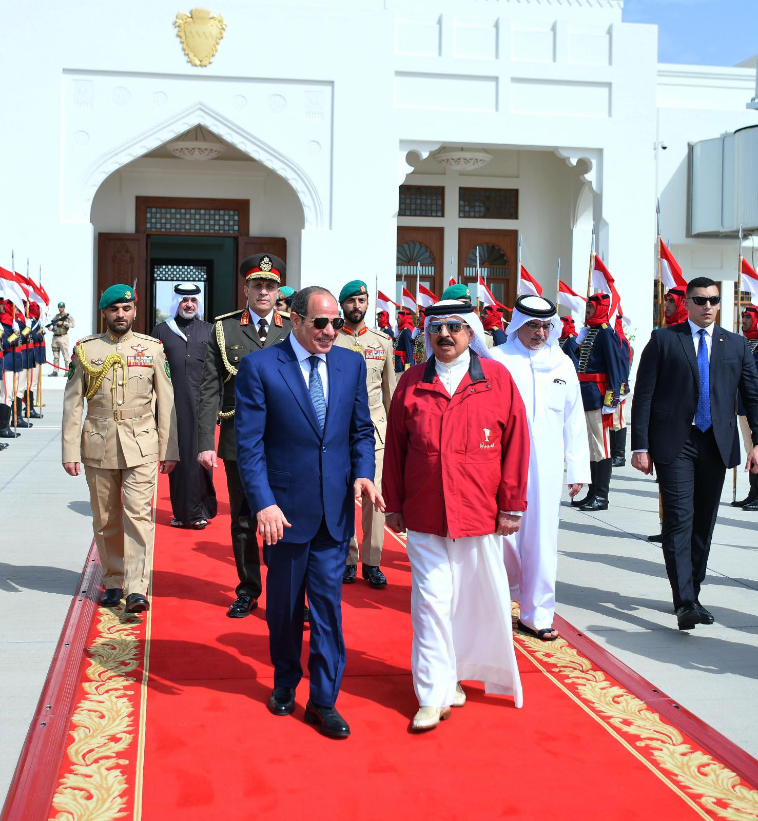 استقبال السيسي في البحرين